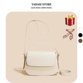 Túi xách nữ đẹp đeo chéo kẹp nách đeo vai da pu cao cấp nắp gập dáng trơn màu sắc basic dễ phối đồ YADASI STORE TX17