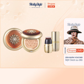 V299_ Set Phấn Nước Trang Điểm Hoàng Cung SPF 50+/PA+++ Vỏ Nâu (Tặng Kèm 1 Lõi + 1 Cọ Tán Nền + 1 Túi Đựng Phấn) Tone 21