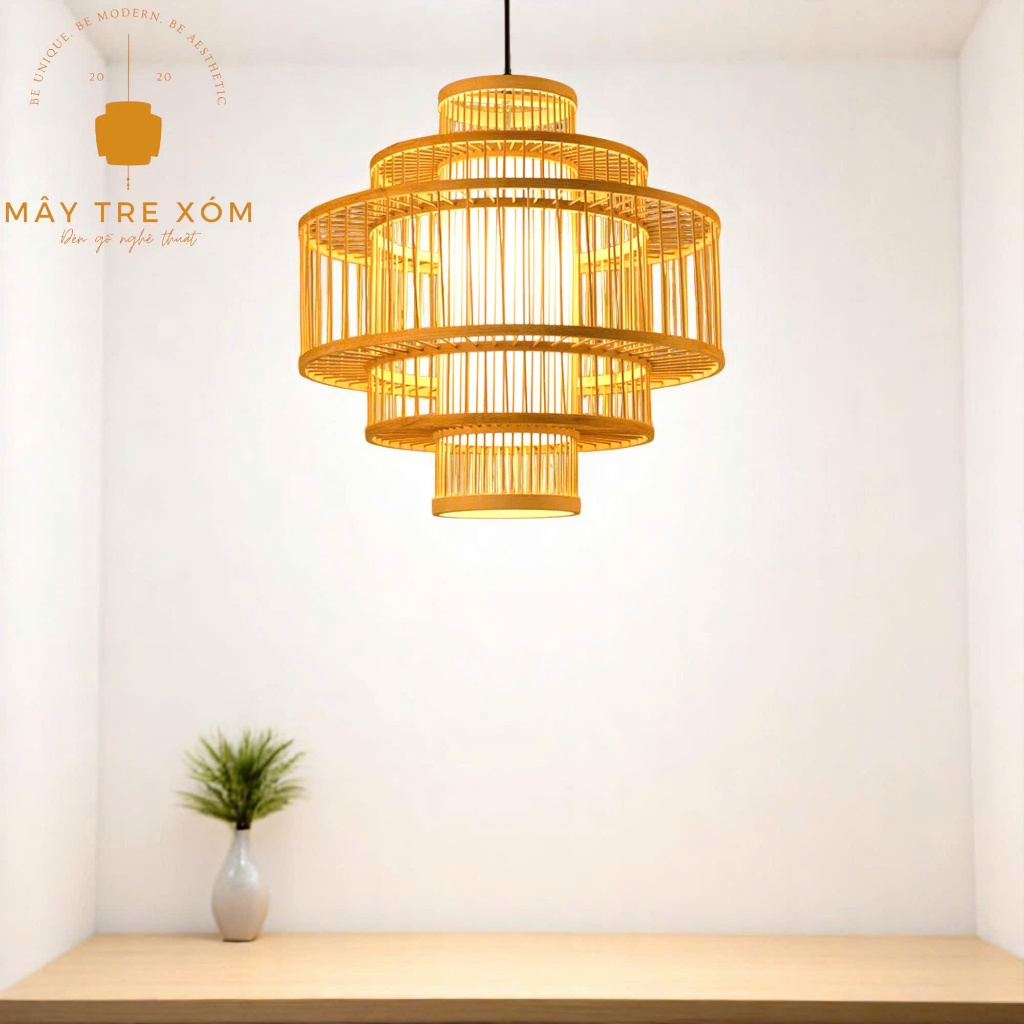 Đèn tre trang trí, thả trần decor