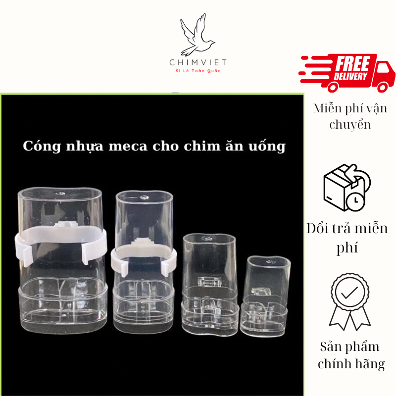 Cóng Nước Cho Chim Cóng Đựng Thức Ăn Cho Chim Tự Động Bằng MiKa Nhựa Cứng Meca Nhiều Phân Loại Cho Khuyên Chào Mào My