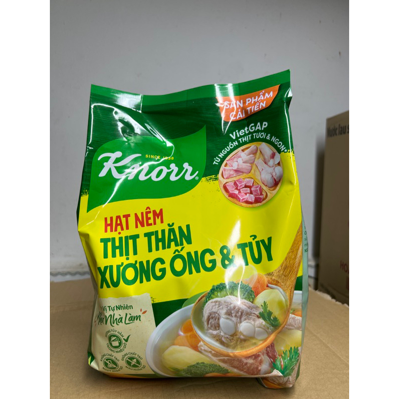 Túi Hạt Nêm Knorr Thịt Thăn Xương Ống Tuỷ Hương Vị Tự Nhiên 900g tặng / 1.8kg