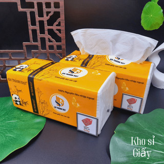Khăn giấy rút cao cấp KH Thành Đạt Sen 4 lớp siêu dai mềm mịn - Giấy rút trắng loại 1 bịch lớn