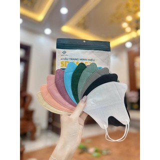  Combo 600 chiếc khẩu trang 5d Minh HIếu   size 43-70kg  đóng túi zip  chống nắng chống bụi... 