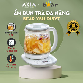 Ấm đun nước đa năng 1.5L Bear YSH-D15V7 - Menu 16 chức năng, Hẹn giờ - Bản Quốc tế
