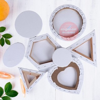  Khung Toan Canvas Vải Trắng Hàn Quốc Vẽ Tranh Oval,Tim,Tròn Dầy 1,3cm_1Toan 