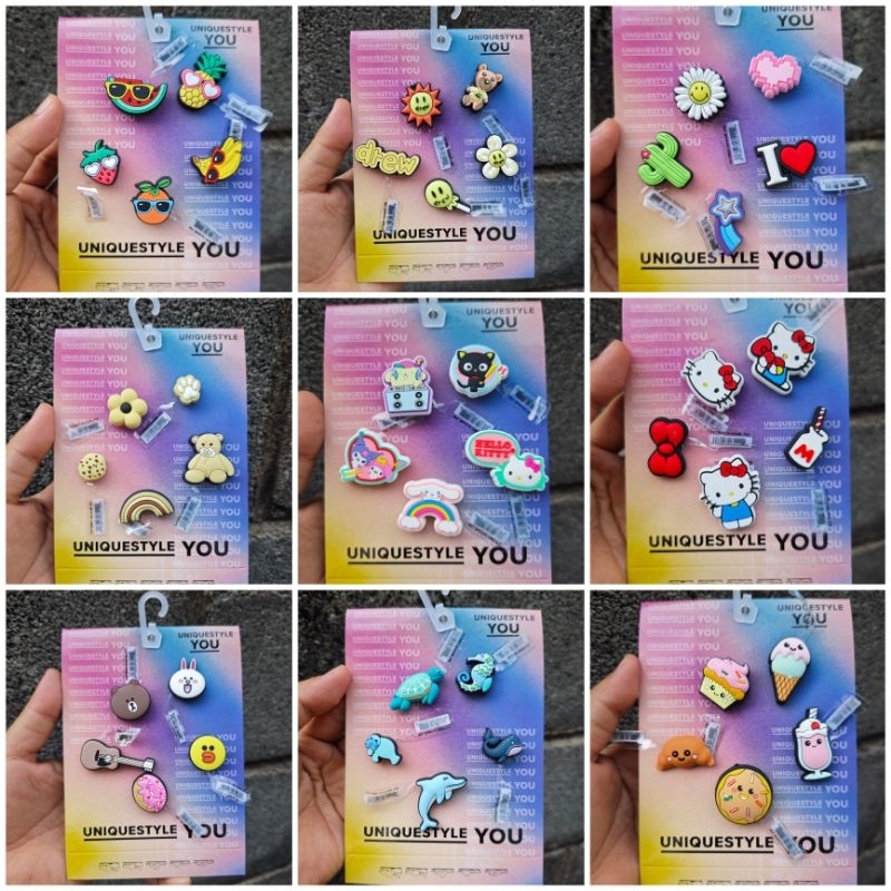   TỔNG HỢP  SET JIBBIT CHARM NHỰA GẮN DÉP CROSS phụ kiện trang trí dép cross charm cross charm jibbitz cross giá rẻ 