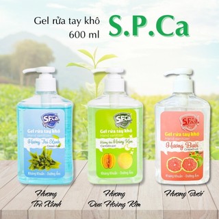  Gel Rửa Tay Khô Diệt Khuẩn SPCa 600ml Giúp Làm Sạch Nhanh Dưỡng Ẩm Không Gây Khô Hại Da Tay 