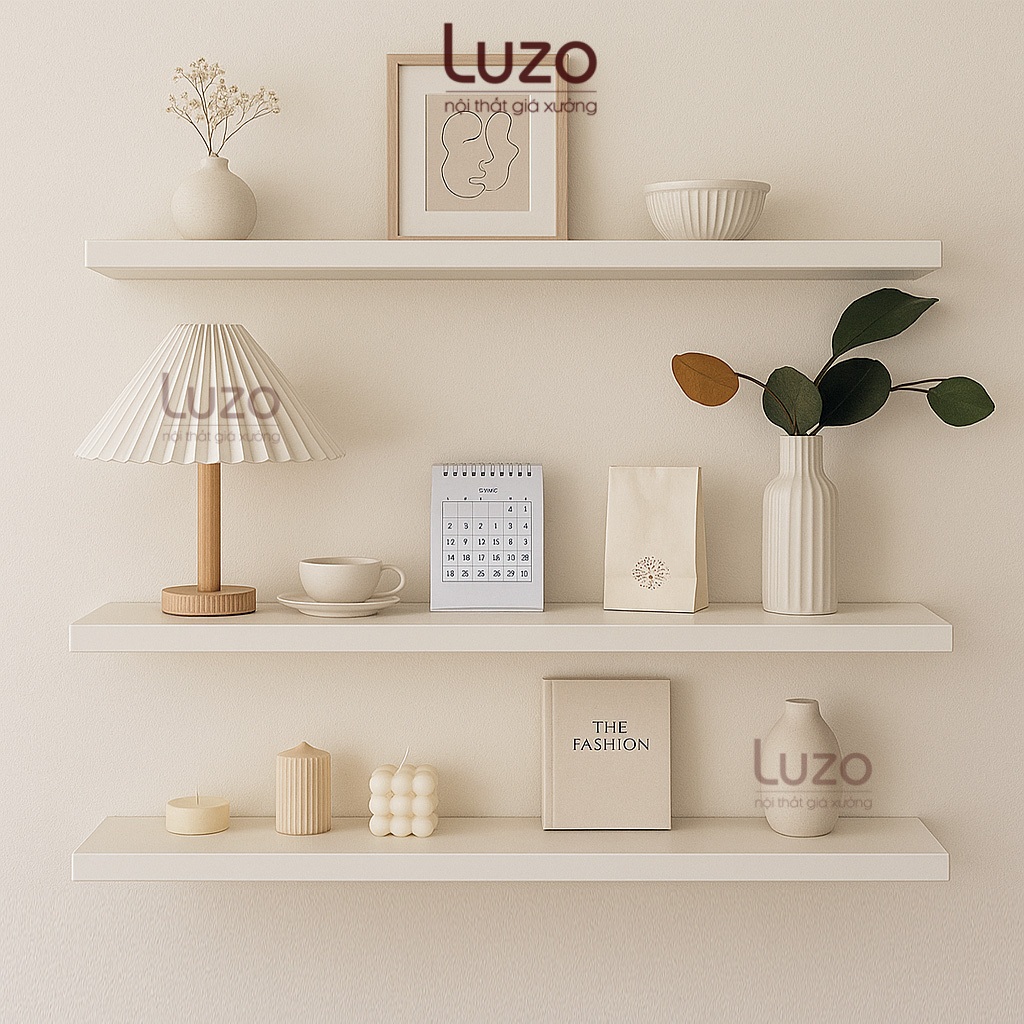 Kệ Gỗ Treo Tường Trang Trí Decor Phòng Khách Thanh Ngang - Tặng Kèm Phụ Kiện HCM | BigBuy360 - bigbuy360.vn