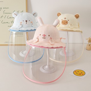 mũ tai bèo cho bé mũ rộng vành có tấm chắn gió chắn bụi cho bé từ 0-2 tuổi