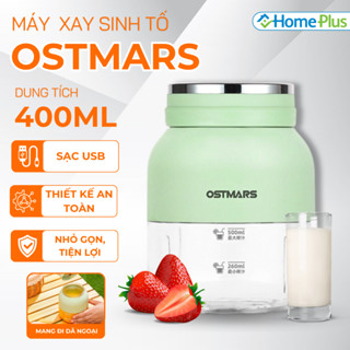 Máy Xay Sinh Tố Cầm Tay Đa Năng Ostmars, Bình Nước Độc Lạ 500ML Có Dây Đeo, Ống Hút