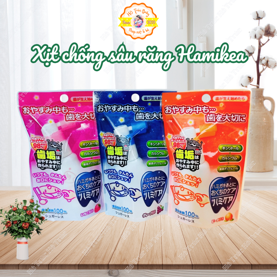 Xịt chống sâu răng, làm sạch răng cho bé Hamikea 25G
