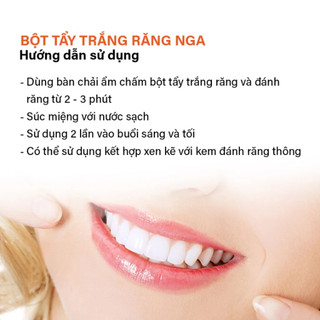 Bột Trắng Răng Hỗ Trợ Loại Bỏ Mảng Bám Giúp Thơm Miệng Của Nga 75g