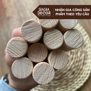  Thanh gỗ tròn đường kính 3cm làm thanh treo rèm handmade trang trí TRON3 