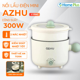 Nồi Lẩu Điện Đa Năng 2 Nấc Nhiệt Kèm Giá Hấp Có Tay Cầm Tiện Dụng, Chống Dính Vân Đá Cao Cấp Dung Tích 1.8L - ONEBI