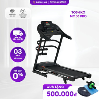 [Nâng dốc tự động] Máy chạy bộ thể dục thể thao tại nhà Toshiko MC33 Pro giúp tăng cơ giảm mỡ, bảo hành 3 năm tại nhà