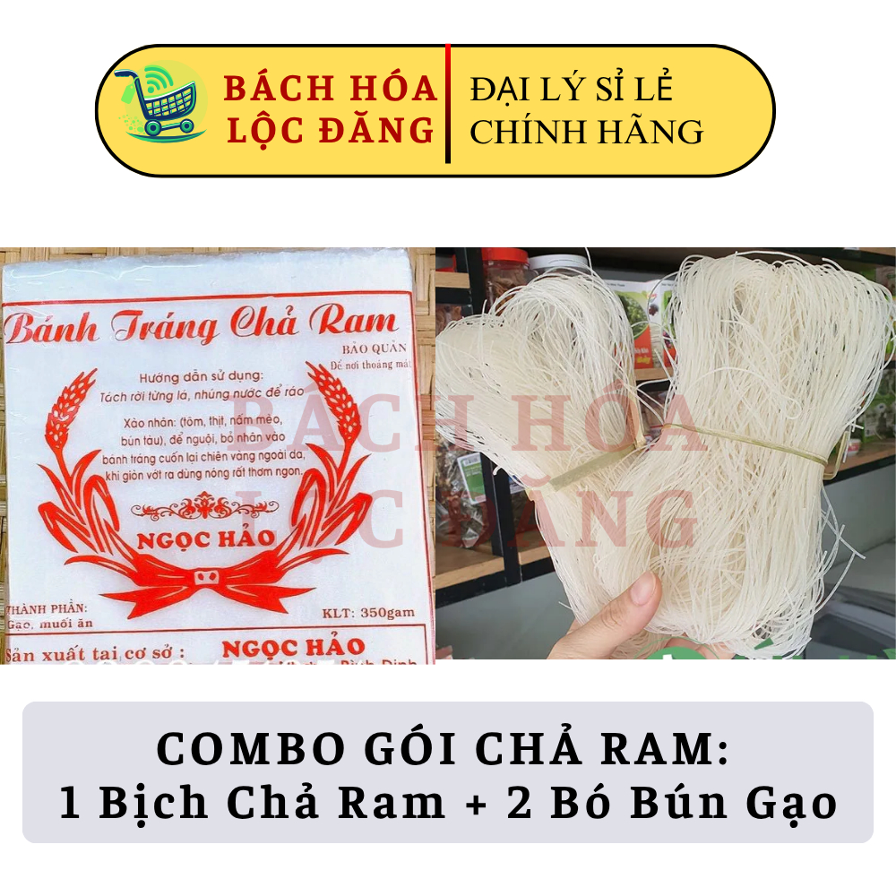 Combo Gói Chả Ram Bình Định ( Bánh Gói Chả Ram + Bún Gạo Nhân Chả Ram. )