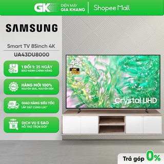 UA43DU8000 - Miễn Phí Lắp Để Bàn HCM - Smart Tivi Samsung 4K 43 Inch 43DU8000 - BẢO HÀNH CHÍNH HÃNG