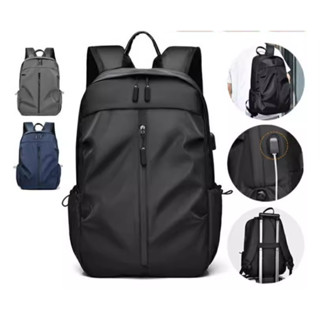 Balo Nam Vải Gió Cao Cấp Chống Thấm Nước, Có Cổng USB Có Ngăn Đựng Laptop 13- 14- 15.6" Thời Trang Thể Thao B26