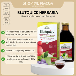 [500ml]Sắt Nước Hữu Cơ HERBARIA BLUTQUICK Đức dành cho bé từ 1y & người lớn 500ml