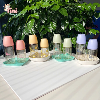 Bình sữa cho bé Tini Baby PPSU cao cấp họa tiết xinh xắn size 170ml/270ml