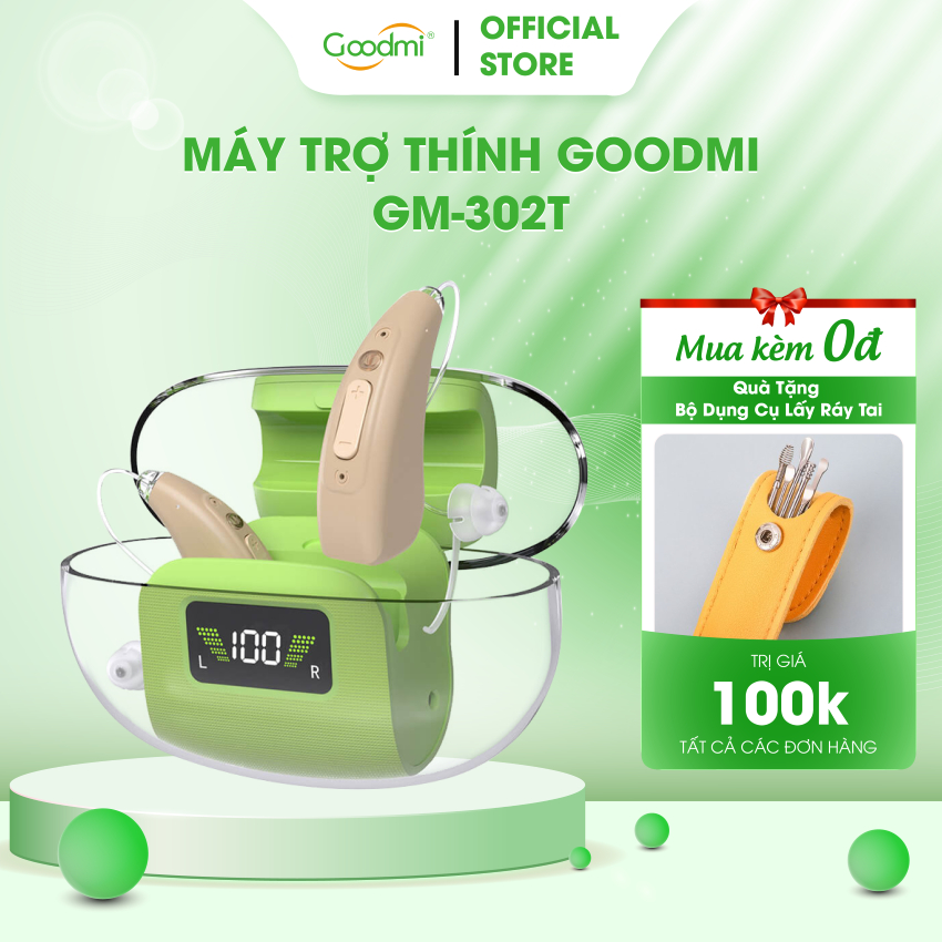 Bộ Máy Trợ Thính Dành Cho Người Già Điếc Siêu Nặng Goodmi GM-302T