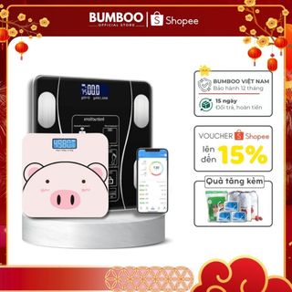 Cân Sức Khỏe Điện Tử Sạc Pin Phân Tích Chỉ 12 Chỉ Số Cơ Thể Qua Bluetooth Điện Thoại Mặt Kính