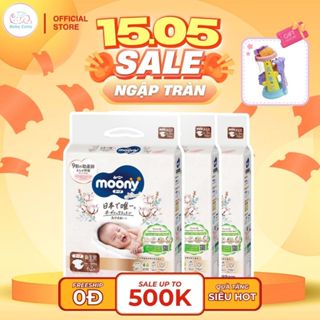 Bỉm tã MOONY NATURAL nội địa Nhật Bản đủ size cho bé từ sơ sinh đến 22kg