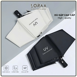 Ô dù gấp gọn, che mưa che nắng chống tia UV, nút đóng mở tự động nang thép chắc chắn - Lorra shop