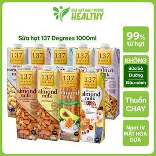 [HỘP 1 LÍT] Sữa Hạt 137 Degrees Thái Lan Chính Hãng Không Đường, Không Đậu Nành, Không Sữa Bò Dinh Dưỡng