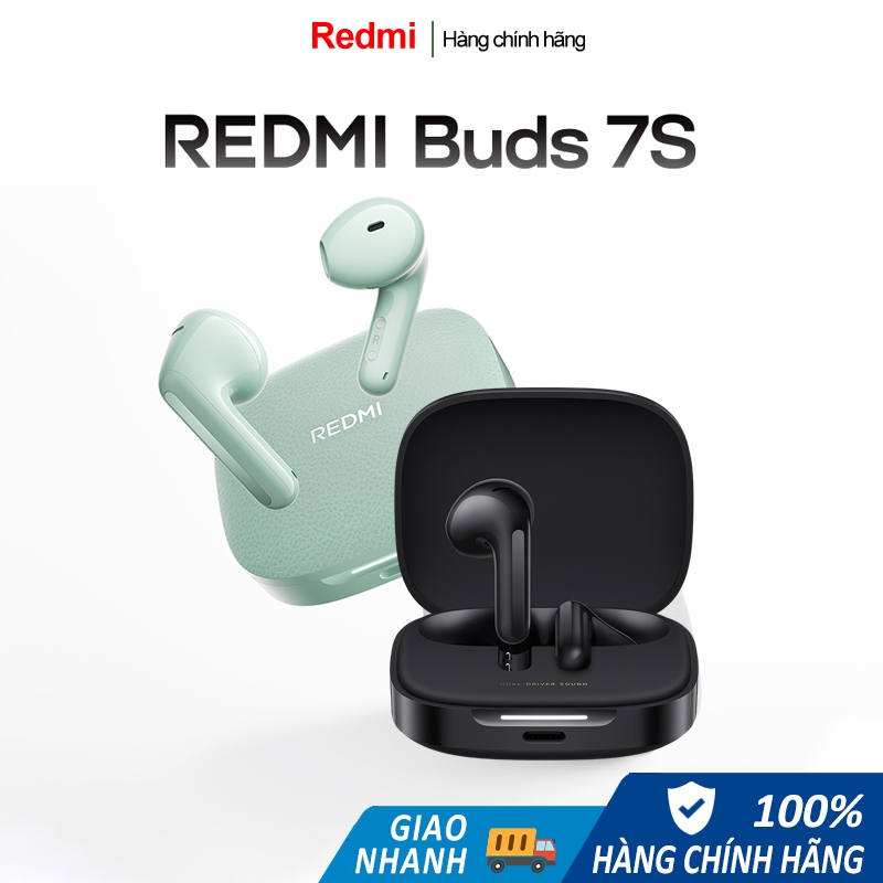 Tai nghe Redmi Buds 7S - Chống ồn chủ động, Âm thanh vòm 360°, Pin 32h, Bluetooth 5.4, Nghe hay