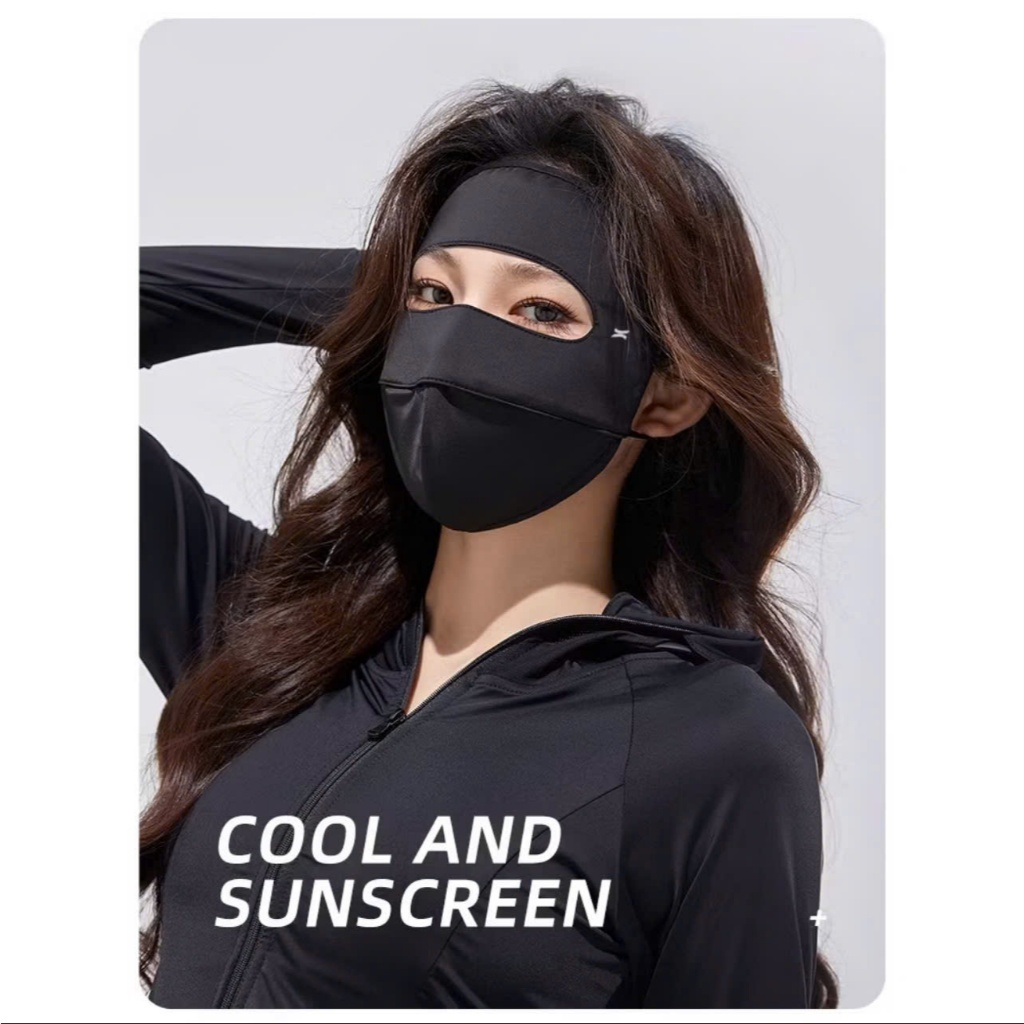 Khẩu Trang Chống Nắng Full Mặt Chống UV UPPER YOU Chất Lụa Băng Mịn Mát Thoáng Khí