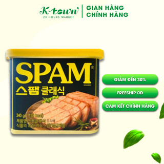 Thịt Hộp Giăm Bông Classic Spam CJ Hàn Quốc – Thịt Heo Hộp Ăn Liền, Tiện Lợi Dễ Chế Biến