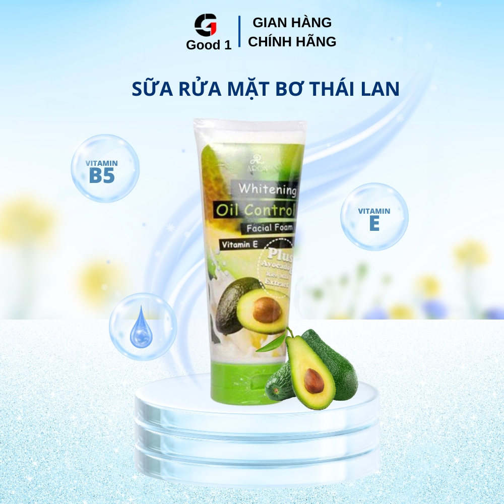 Sữa Rửa Mặt Bơ Aron Thái Lan 210g Giúp Da Mềm Ẩm Mịn Màng Dưỡng Da Trắng Sáng Hiệu Quả
