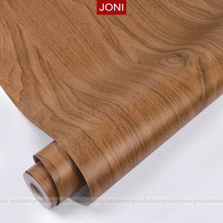  10m giấy dán tường sẵn keo vân gỗ nâu nhạt  10m x45cm   cuộn  trang trí phòng dán tủ bàn học 