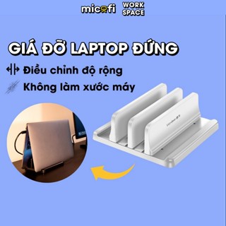 Giá Đỡ Laptop Đứng Micofi Giá Đỡ Ipad, Máy Tính Bảng, Kê Laptop Mini Tản Nhiệt Chia Khe, Có Thể Điều Chỉnh Độ Rộng