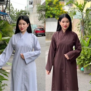  ÁO TRÀNG PHẬT TỬ - VẢI KATE - ÁO CÓ SẺ TÀ 2 BÊN - NAM NỮ ĐỀU MẶC ĐƯỢC 