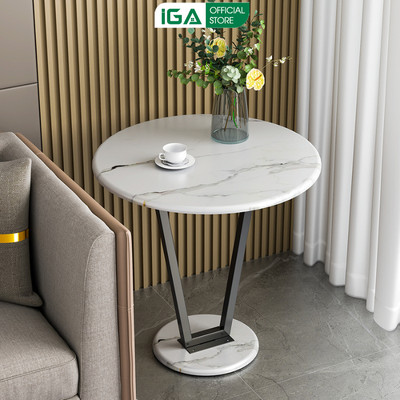 Bàn trà sofa mặt phủ màu vân đá sang trọng hiện đại thương hiệu IGA - GM219