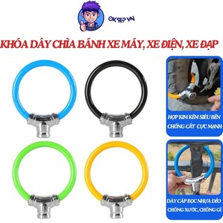 [Bản Nâng Cấp] Khóa Dây Chìa Bánh Xe Máy, Xe Điện, Xe Đạp Chống Trộm Xe Máy Khóa Cửa Nhà Bằng Hợp Kim Kẽm Chống Cắt