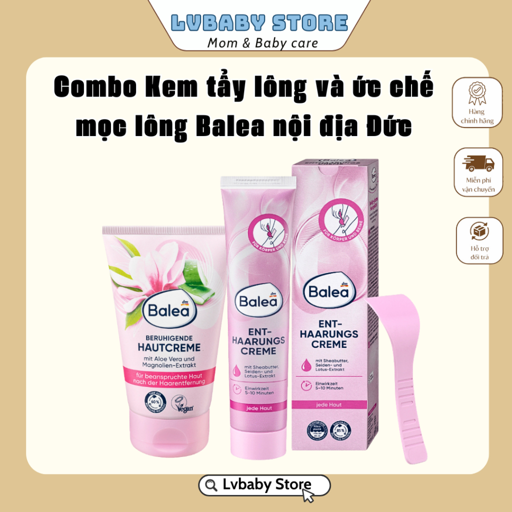 Kem tẩy lông và ức chế mọc lông Balea nội địa Đức
