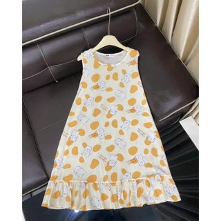 Đầm bầu, Váy Ngủ Bầu Vải Lanh Lụa Hàng Châu Mềm Mát (kiểu sát nách)