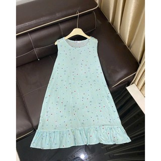 Đầm bầu, Váy Ngủ Bầu Vải Lanh Lụa Hàng Châu Mềm Mát (kiểu sát nách)