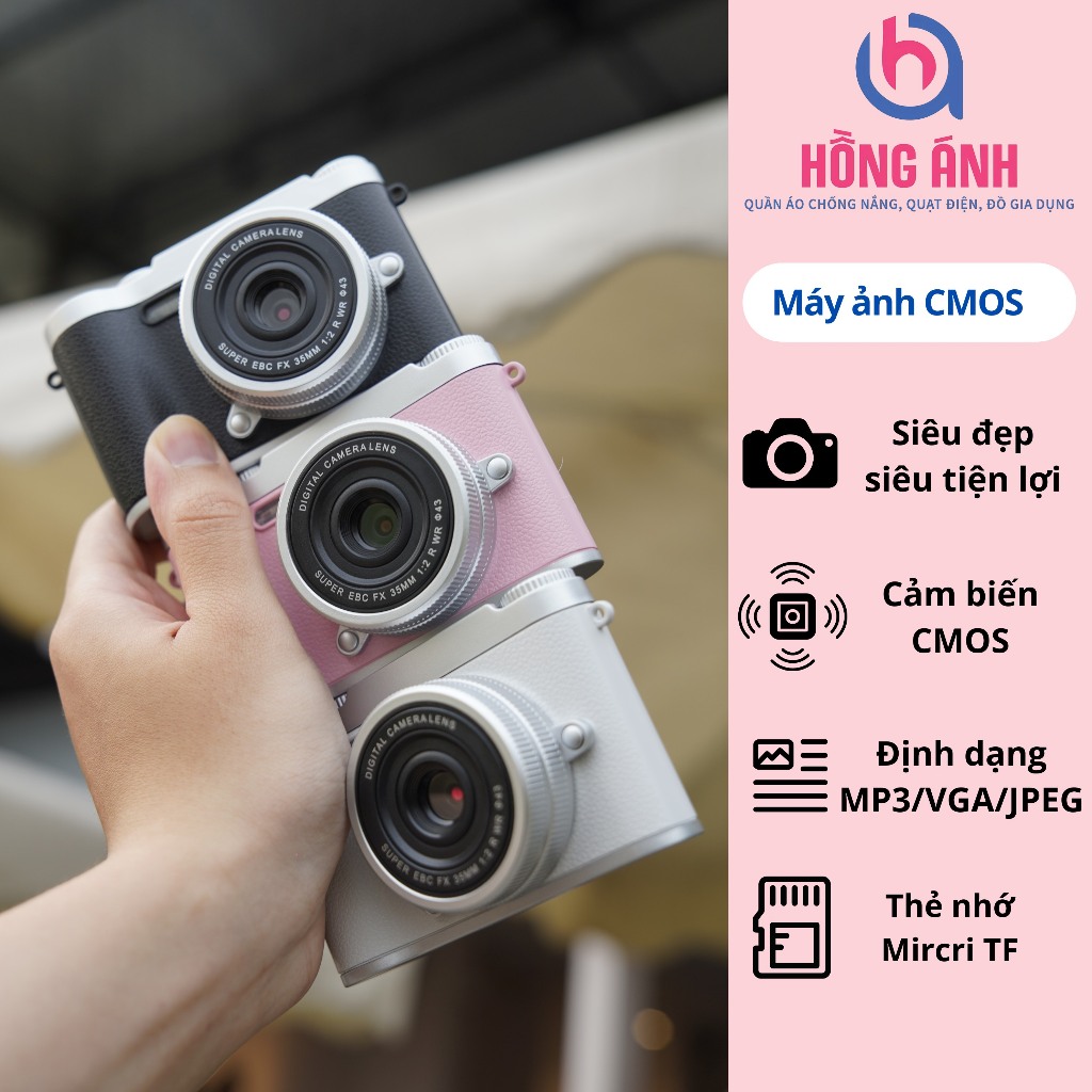 Máy Chụp Ảnh Mini CMOS  ghi hình sắc nét, ổn định ,lưu giữ mọi khoảng khắc đẹp Tặng 1 miếng dán chống muỗi