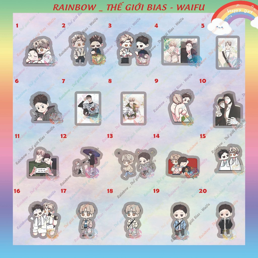 Ghim cài áo mica Between the line, nhẫn acrylic Công tư phân minh manhwa bl