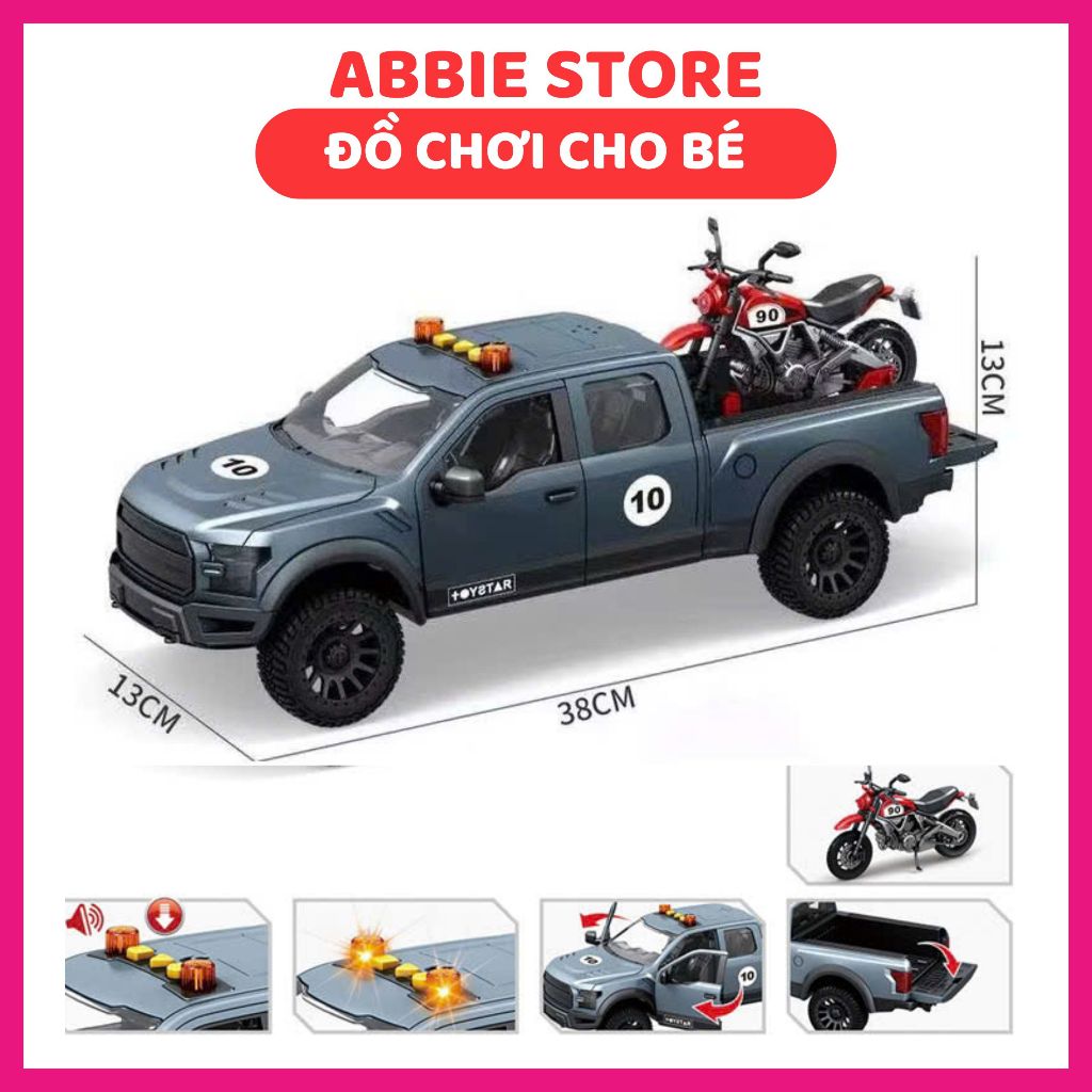  Đồ Chơi Xe Bán Tải Loại To Xe Mở Cửa Được Có Âm Thanh Đèn Nhấp Nháy 
