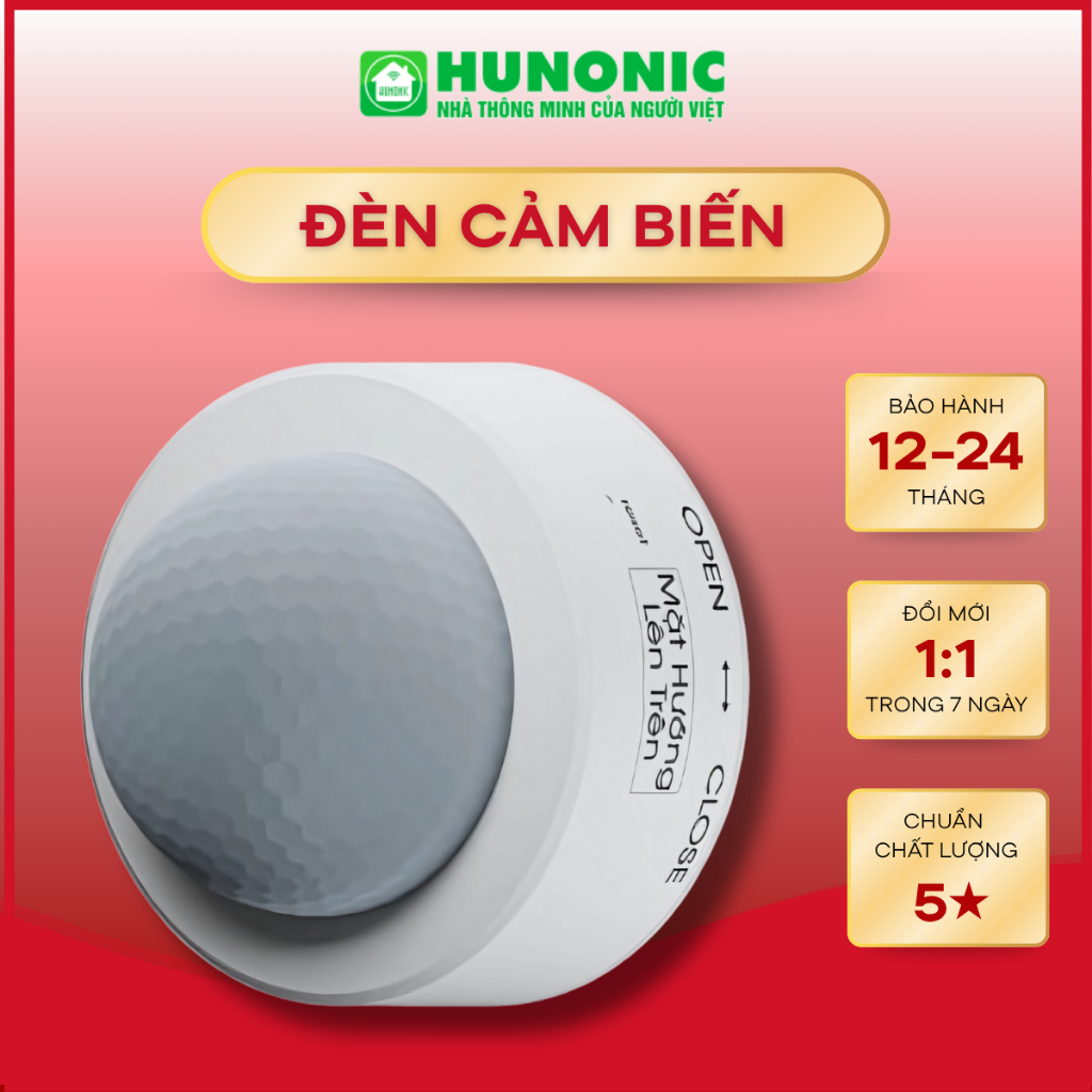 Đèn Cảm Biến Chuyển Động BLE WiFi Hunonic ST02 – Cảm Biến Tự Động Bật Tắt Đèn Ngay Cả Khi Mất WiFi