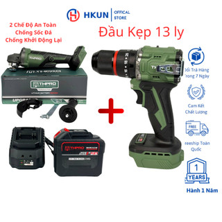  Combo Máy Cắt THPRO TH-8100 Máy Khoan Pin 3 Chức Năng THPRO TH13 Xanh 13ly Động Cơ Không Chổi Than Chân Pin Phổ Thông 