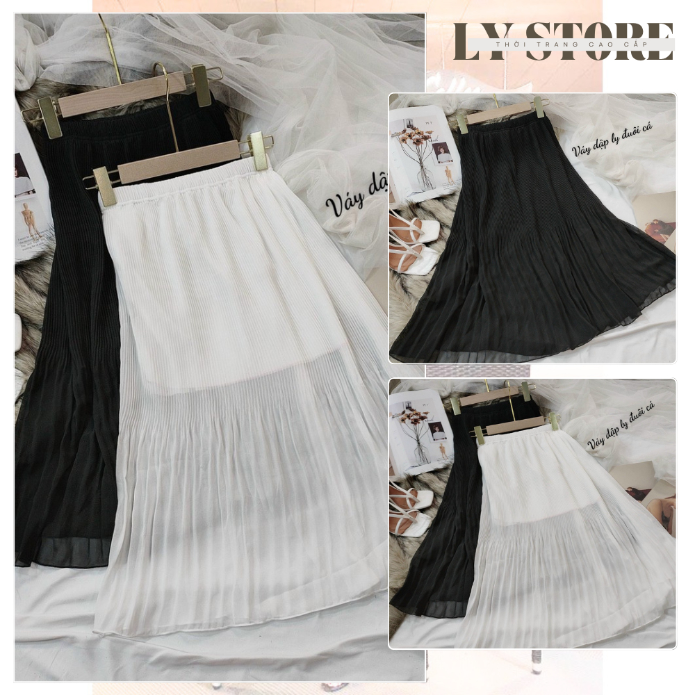 Chân Váy💥𝑭𝑹𝑬𝑬𝑺𝑯𝑰𝑷💥Chân Váy Dập Ly Đuôi Cái,LY STORE