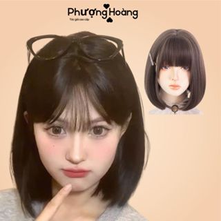 Tóc giả nữ nguyên đầu ngắn đẹp, 31cm, tặng kèm wig, BHT3030