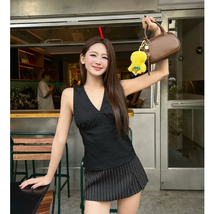 MÌ - QUẦN GIẢ VÁY SỌC XẺ TÀ - JAMIE STRIPED SKORT