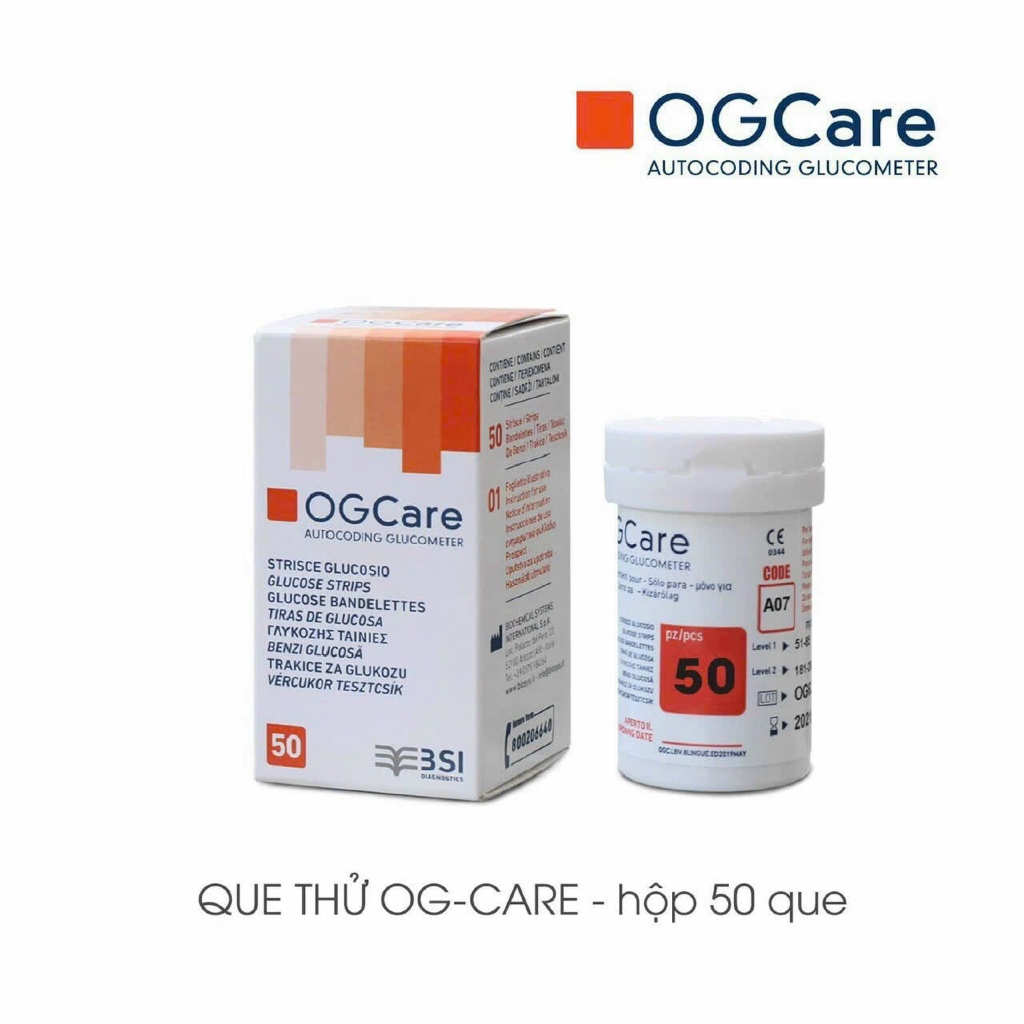 Que thử huyết OG care ( date mới nhất) hộp 50 que
